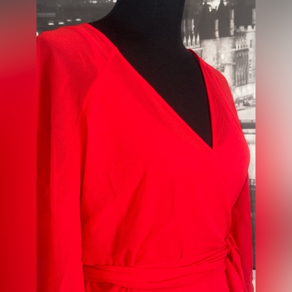 CITY CHIC NWOT Red Wrap Dress Size 16 - Picture 4 of 7
